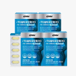 [EPA+DHA 1000mg] rTG 알티지오메가3 비타민E 4박스 (총 4개월분)