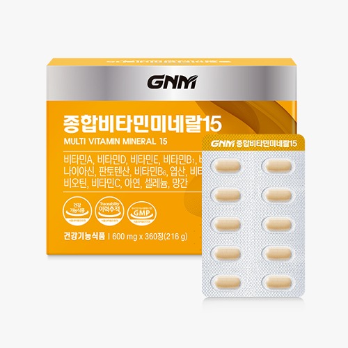 [총 12개월분] 종합비타민 미네랄 15 360정 실속구성